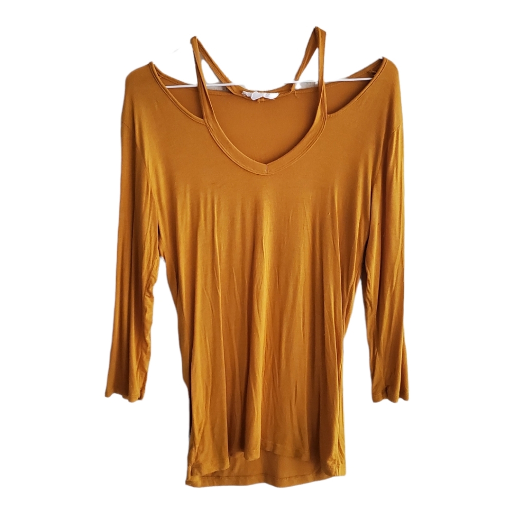 LIME BLUE gold autumn top size Large